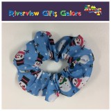 Scrunchie - Snowman Blue Scrunchie - Snowman Blue